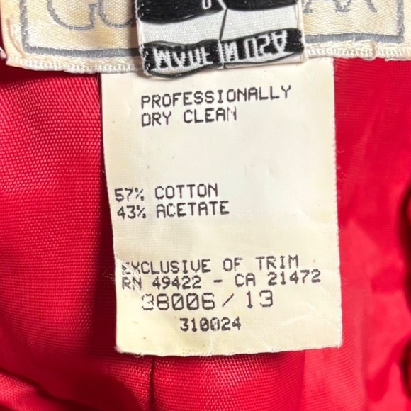 Vintage Gunne Sax Red Brocade Off Shoulder Bow Dress Sz 9/10 Prom Hoco Pageant - Picture 6 of 12